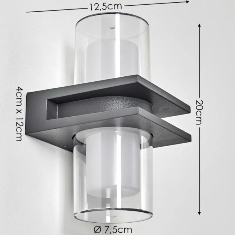 hofstein Applique murale d'extérieur Kekenis LED Anthracite, 1 lumière