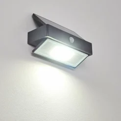 hofstein Applique murale d'extérieur Wiborg LED Anthracite, 1 lumière, Détecteur de mouvement