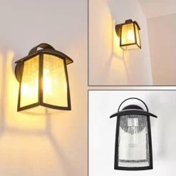 hofstein Applique murale d'extérieur Trosa Noir, 1 lumière