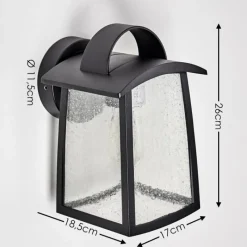 hofstein Applique murale d'extérieur Trosa Noir, 1 lumière