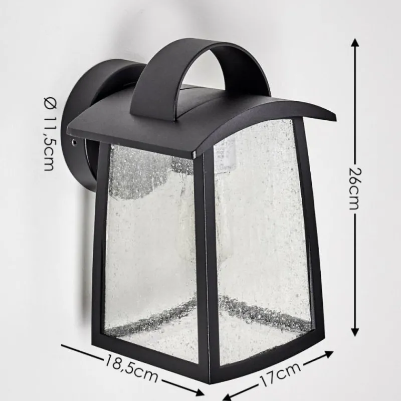 hofstein Applique murale d'extérieur Trosa Noir, 1 lumière