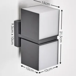 hofstein Applique murale d'extérieur Swanek LED Anthracite, 2 lumières