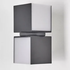 hofstein Applique murale d'extérieur Swanek LED Anthracite, 2 lumières