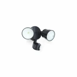 Luminaires Lutec Applique murale d'extérieur Lutec SHRIMP LED Noir, 2 lumières, Détecteur de mouvement