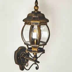 Luminaires Rustiques-hofstein Applique murale d'extérieur Lentua Brun doré, 1 lumière