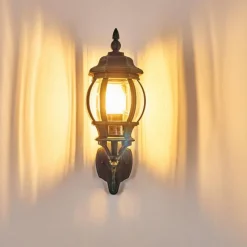 Luminaires Rustiques-hofstein Applique murale d'extérieur Lentua Vert, Noir, 1 lumière