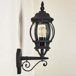 Luminaires Rustiques-hofstein Applique murale d'extérieur Lentua Noir, 1 lumière