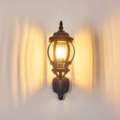 Luminaires Rustiques-hofstein Applique murale d'extérieur Lentua Noir, 1 lumière