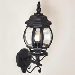 Luminaires Rustiques-hofstein Applique murale d'extérieur Lentua Noir, 1 lumière