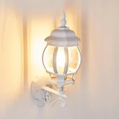 Luminaires Rustiques-hofstein Applique murale d'extérieur Lentua Blanc, 1 lumière