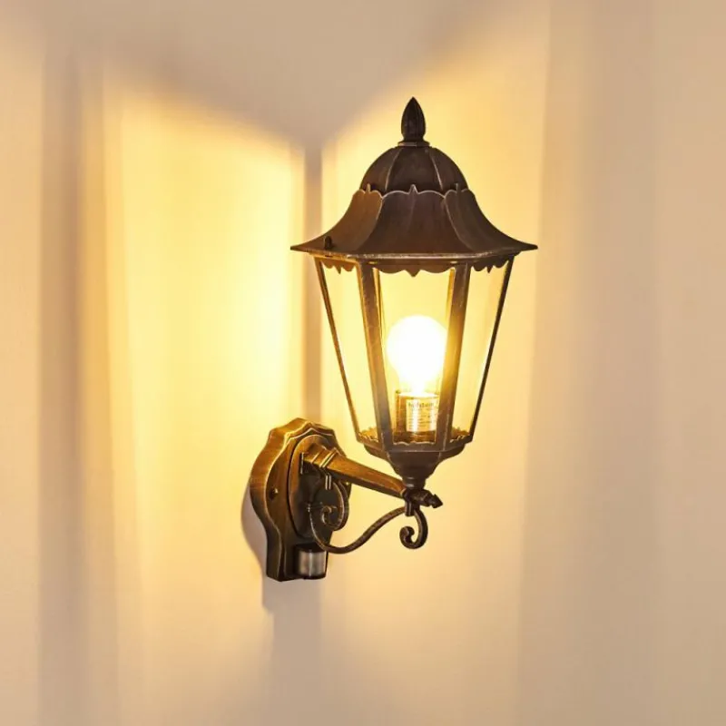 Luminaires Rustiques-hofstein Applique murale d'extérieur Lignac Noir, Argenté, 1 lumière