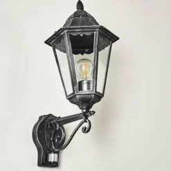 Luminaires Rustiques-hofstein Applique murale d'extérieur Lignac Noir, Argenté, 1 lumière