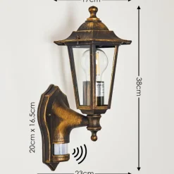 Luminaires Rustiques-hofstein Applique murale d'extérieur Loria Brun doré, 1 lumière