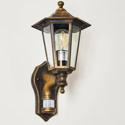 Luminaires Rustiques-hofstein Applique murale d'extérieur Loria Brun doré, 1 lumière