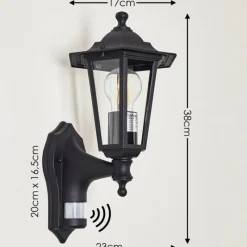 Luminaires Rustiques-hofstein Applique murale d'extérieur Loria Noir, 1 lumière