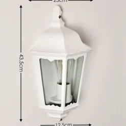 Lampes Vintages & Rétros-hofstein Applique murale d'extérieur Gilze Blanc, 1 lumière