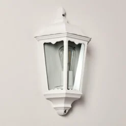 Lampes Vintages & Rétros-hofstein Applique murale d'extérieur Gilze Blanc, 1 lumière