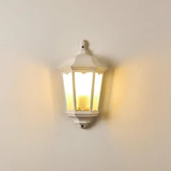 Lampes Vintages & Rétros-hofstein Applique murale d'extérieur Gilze Blanc, 1 lumière