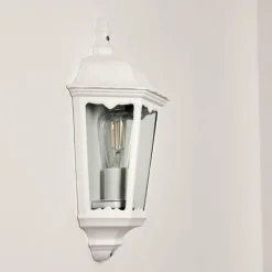 Lampes Vintages & Rétros-hofstein Applique murale d'extérieur Gilze Blanc, 1 lumière