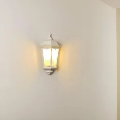 Lampes Vintages & Rétros-hofstein Applique murale d'extérieur Gilze Blanc, 1 lumière