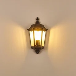 Lampes Vintages & Rétros-hofstein Applique murale d'extérieur Gilze Noir, 1 lumière