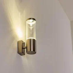 hofstein Applique murale d'extérieur Noreaz Chrome, 1 lumière
