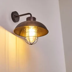 Luminaires Rustiques-hofstein Applique murale d'extérieur Steinberg Rouille, Noir, 1 lumière