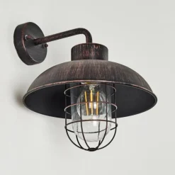 Luminaires Rustiques-hofstein Applique murale d'extérieur Steinberg Rouille, Noir, 1 lumière