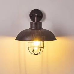 Luminaires Rustiques-hofstein Applique murale d'extérieur Steinberg Rouille, Noir, 1 lumière