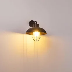 Luminaires Rustiques-hofstein Applique murale d'extérieur Steinberg Rouille, Noir, 1 lumière