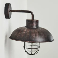 Luminaires Rustiques-hofstein Applique murale d'extérieur Steinberg Rouille, Noir, 1 lumière