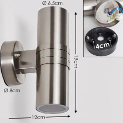 hofstein Applique murale d'extérieur Satava LED Chrome, 1 lumière