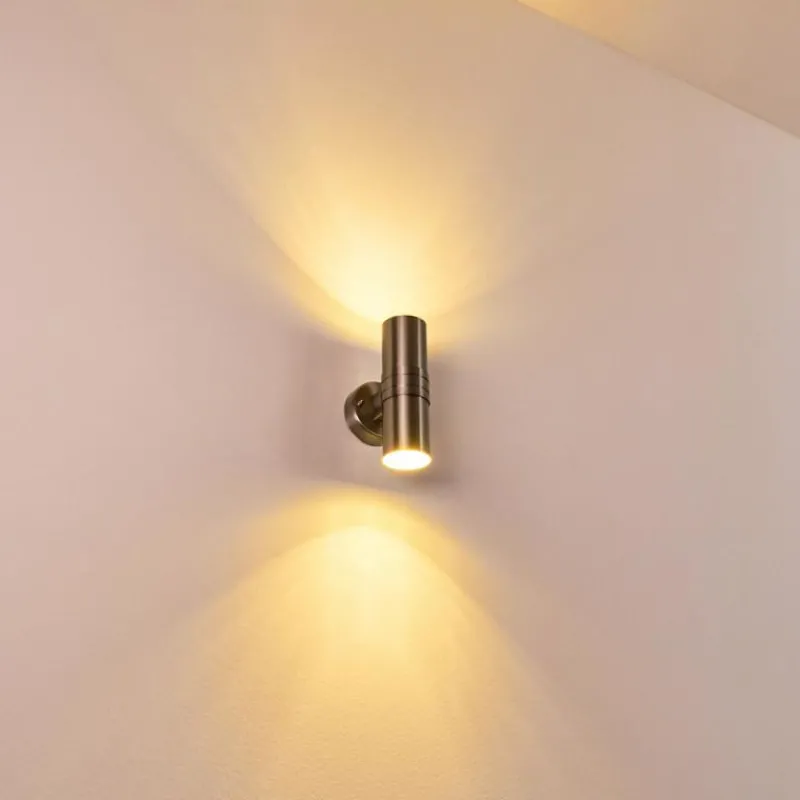 hofstein Applique murale d'extérieur Satava LED Chrome, 1 lumière