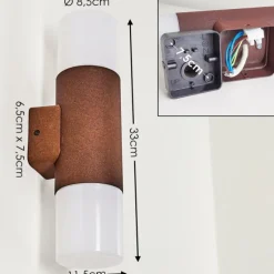 hofstein Applique murale d'extérieur Buhrkall Rouille, 2 lumières
