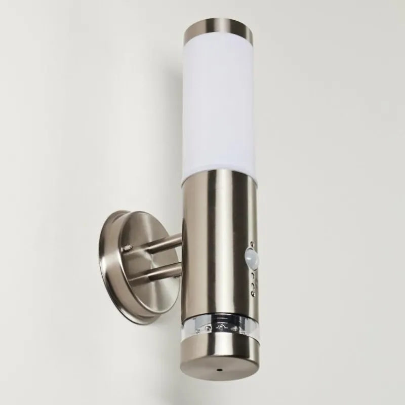 hofstein Applique murale d'extérieur Walise Acier inoxydable, 1 lumière, Détecteur de mouvement