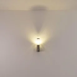 hofstein Applique murale d'extérieur Noreaz LED Acier inoxydable, 1 lumière, Détecteur de mouvement