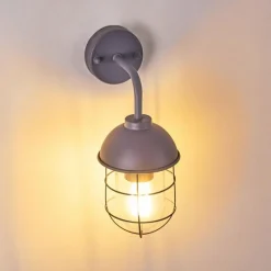 Lampes Vintages & Rétros-hofstein Applique murale d'extérieur Toftlund Gris, 1 lumière