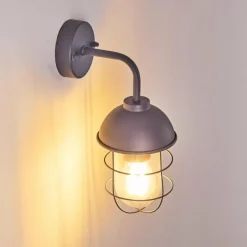 Lampes Vintages & Rétros-hofstein Applique murale d'extérieur Toftlund Gris, 1 lumière