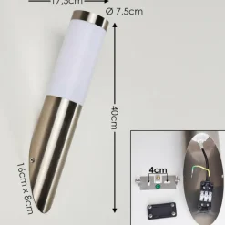 hofstein Applique murale d'extérieur Norburg Acier inoxydable, 1 lumière