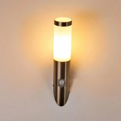 hofstein Applique murale d'extérieur Norburg Acier inoxydable, 1 lumière, Détecteur de mouvement