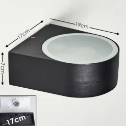 hofstein Applique murale d'extérieur Haderslev Noir, 1 lumière