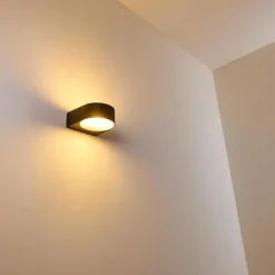 hofstein Applique murale d'extérieur Haderslev Noir, 1 lumière