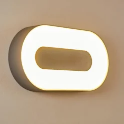 hofstein Applique murale d'extérieur Felsted LED Argenté, 1 lumière