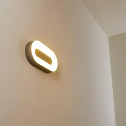 hofstein Applique murale d'extérieur Felsted LED Argenté, 1 lumière