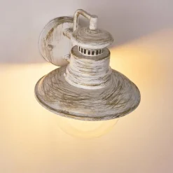 Luminaires Rustiques-hofstein Applique murale d'extérieur Fox Blanc, 1 lumière