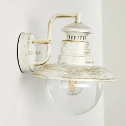 Luminaires Rustiques-hofstein Applique murale d'extérieur Fox Blanc, 1 lumière