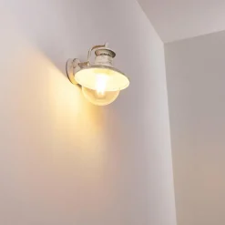 Luminaires Rustiques-hofstein Applique murale d'extérieur Fox Blanc, 1 lumière