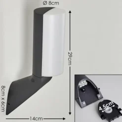 hofstein Applique murale d'extérieur Bovlund LED Noir, 1 lumière