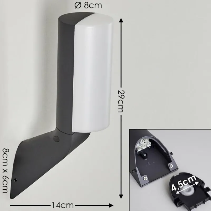 hofstein Applique murale d'extérieur Bovlund LED Noir, 1 lumière