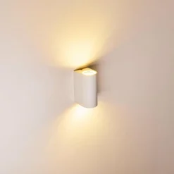 hofstein Applique murale d'extérieur Pailly LED Blanc, 2 lumières